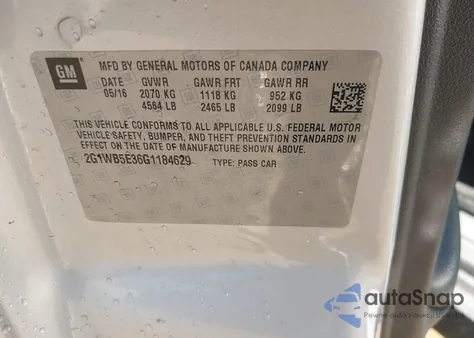 2016 Chevrolet Impala Limited Lt from USA, damaged, VIN 2G1WB5E36G1184629